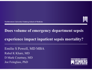 Does volume of emergency department sepsis experience impact inpatient sepsis mortality?