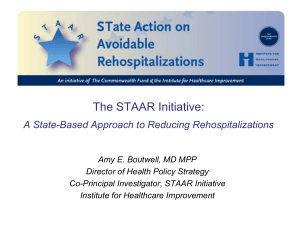 The STAAR Initiative: A State-Based Approach to Reducing Rehospitalizations