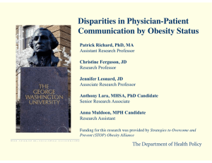 Disparities in Physician-Patient Communication by Obesity Status