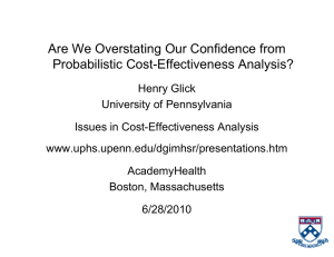 Are We Overstating Our Confidence from Probabilistic Cost-Effectiveness Analysis?