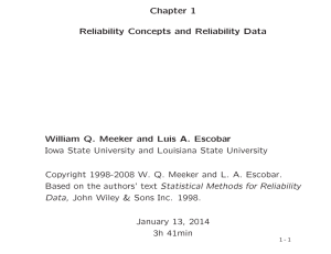 Chapter 1 Reliability Concepts and Reliability Data