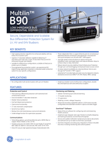 B90 Multilin™ LOW IMPEDANCE BUS DIFFERENTIAL SYSTEM