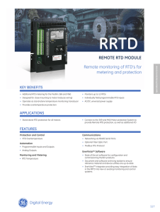 RRTD REMOTE RTD MODULE Remote	monitoring	of	RTD’s	for metering	and	protection