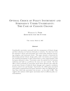 Optimal Choice of Policy Instrument and Stringency Under Uncertainty: Abstract