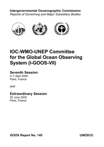 IOC-WMO-UNEP Committee for the Global Ocean Observing System (I-GOOS-VII) Seventh Session