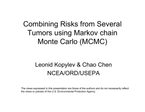 Combining Risks from Several Tumors using Markov chain Monte Carlo (MCMC)