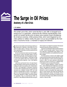 The Surge in Oil Prices Anatomy of a Non-Crisis