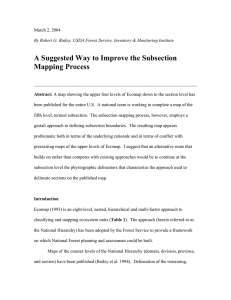 A Suggested Way to Improve the Subsection Mapping Process