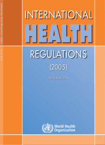 HEALTH INTERNATIONAL REGULATIONS (2005)