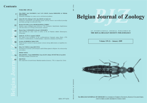 Belgian Journal of Zoology Contents 3 139 (1)