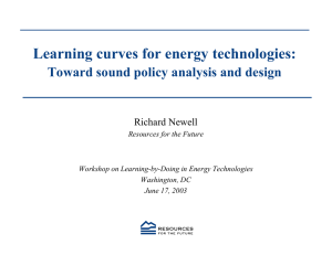Learning curves for energy technologies: Toward sound policy analysis and design