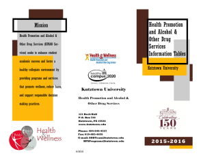 Health Promotion and Alcohol &amp; Other Drug Services