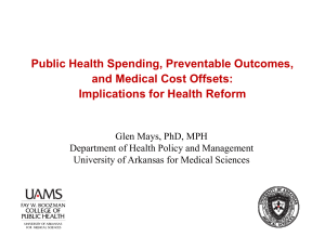 Public Health Spending, Preventable Outcomes, and Medical Cost Offsets: