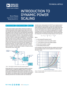 INTRODUCTION TO DYNAMIC POWER SCALING TECHNICAL ARTICLE
