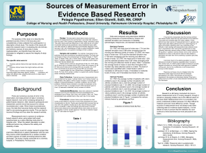 Sources of Measurement Error in Evidence Based Research