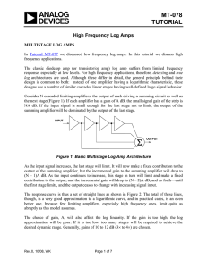 MT-078 TUTORIAL  High Frequency Log Amps
