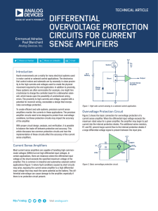 DIFFERENTIAL OVERVOLTAGE PROTECTION CIRCUITS FOR CURRENT SENSE AMPLIFIERS