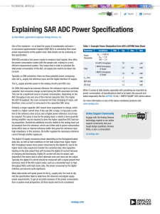 Explaining SAR ADC Power Specifications  | Join