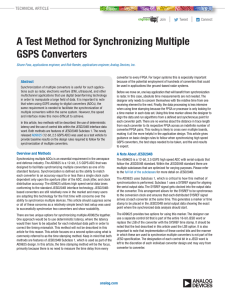 A Test Method for Synchronizing Multiple GSPS Converters  |