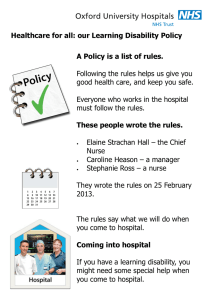Healthcare for all: our Learning Disability Policy