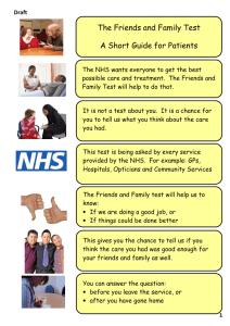 The Friends and Family Test A Short Guide for Patients