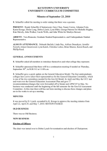 KUTZTOWN UNIVERSITY UNIVERSITY CURRICULUM COMMITTEE  Minutes of September 23, 2010