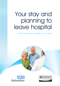 l Your stay and planning to leave hospita
