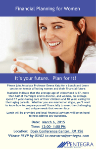 Financial Planning for Women It’s your future.  Plan for it!