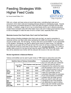 Feeding Strategies With Higher Feed Costs