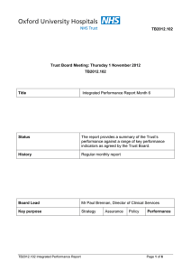 TB2012.102 Trust Board Meeting: Thursday 1 November 2012 Title