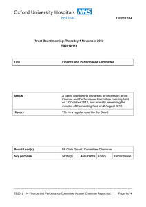 TB2012.114 Trust Board meeting: Thursday 1 November 2012 Title