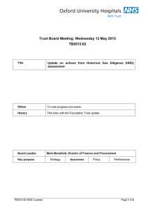Trust Board Meeting: Wednesday 13 May 2015 TB2015.62