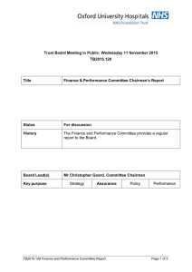 Trust Board Meeting in Public: Wednesday 11 November 2015 TB2015.128 Title