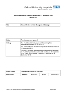 Trust Board Meeting in Public: Wednesday 11 November 2015 TB2015.136 Title