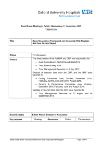 Trust Board Meeting in Public: Wednesday 11 November 2015 TB2015.138 Title