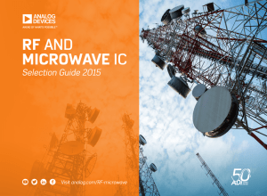 RF MICROWAVE Selection Guide 2015 analog.com/RF-microwave