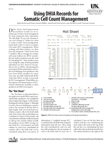 Using DHIA Records for Somatic Cell Count Management