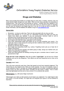 Oxfordshire Young People’s Diabetes Service Drugs and Diabetes
