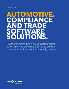 AUTOMOTIVE.  COMPLIANCE AND TRADE