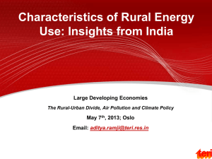 Characteristics of Rural Energy Use: Insights from India  Large Developing Economies