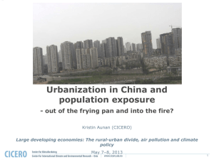 Urbanization in China and population exposure