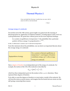 Thermal Physics 2 Physics 53