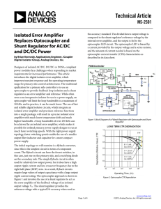 Technical Article Isolated Error Amplifier MS-2501