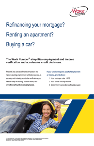 Refinancing your mortgage? Renting an apartment? Buying a car? The Work Number