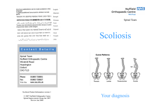 Scoliosis  C o n t a c t   D... Spinal Team