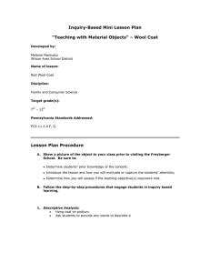 Inquiry-Based Mini Lesson Plan “Teaching with Material Objects” – Wool Coat