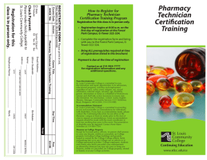 Pharmacy Technician Certification Training