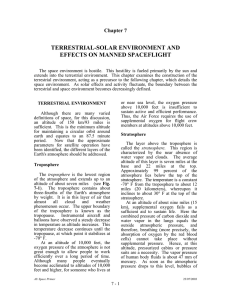 TERRESTRIAL-SOLAR ENVIRONMENT AND EFFECTS ON MANNED SPACEFLIGHT Chapter 7
