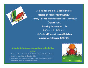 Join us for the Fall Book Review!