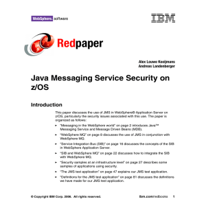 Red paper Java Messaging Service Security on z/OS